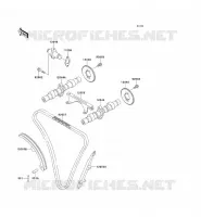 ARBRE A CAME/TENDEUR pour Kawasaki GPZ500S 1999