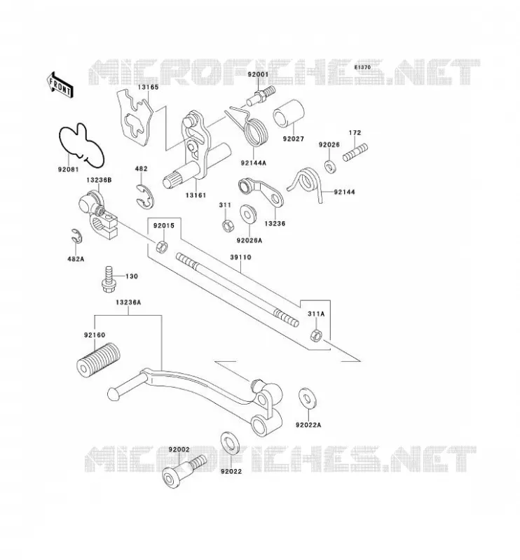 SELECTEUR Kawasaki MOTOS 500 2000 GPZ500S  EX500-E7