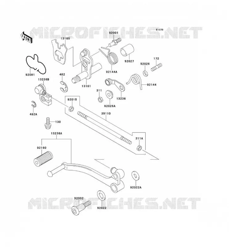 SELECTEUR Kawasaki MOTOS 500 2000 GPZ500S  EX500-E7