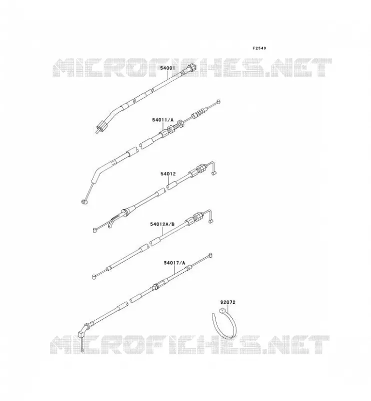CABLES Kawasaki MOTOS 500 1996 GPZ500S  EX500-F3