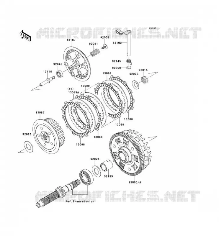 EMBRAYAGE Kawasaki MOTOS 650 2006 ER-6F  EX650A6F