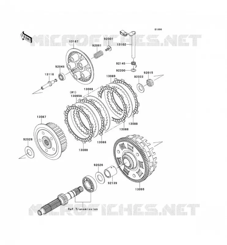 EMBRAYAGE Kawasaki MOTOS 650 2006 ER-6F  EX650A6F