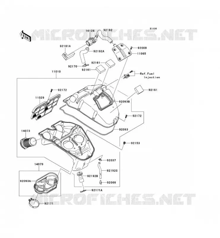 FILTRE A AIR Kawasaki MOTOS 650 2007 ER-6F  EX650A7F