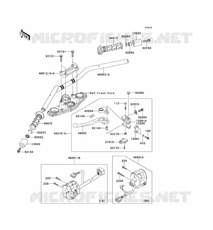 GUIDON Kawasaki MOTOS 650 2007 ER-6F  EX650A7F