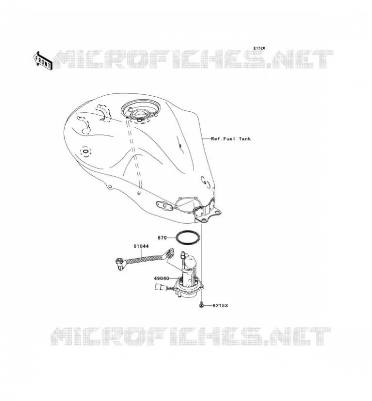 POMPE A ESSENCE Kawasaki MOTOS 650 2007 ER-6F  EX650A7F