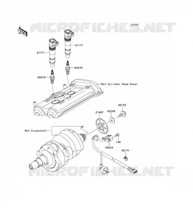 SYSTEME D&acute;ALLUMAGE Kawasaki MOTOS 650 2007 ER-6F  EX650A7F