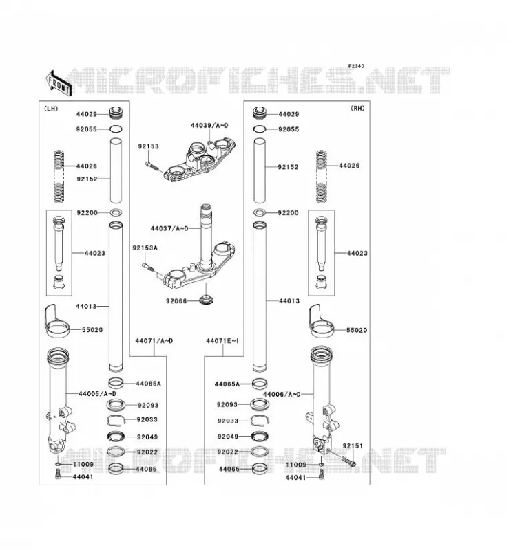 FOURCHE Kawasaki MOTOS 650 2008 ER-6F  EX650A8F