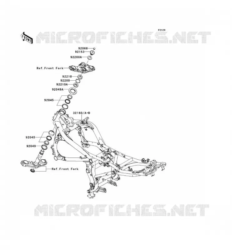 CH&Acirc;SSIS Kawasaki MOTOS 650 2008 ER-6F  EX650A8F