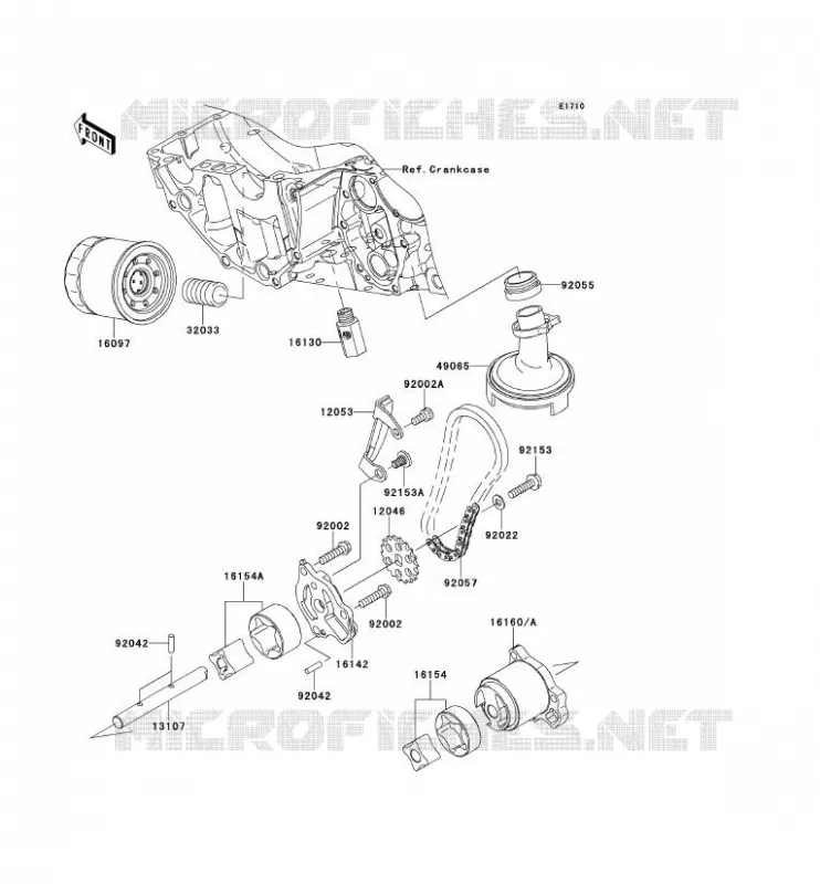 POMPE A HUILE/FILTRE &Agrave; HUILE Kawasaki MOTOS 650 2008 ER-6F  EX650A8F