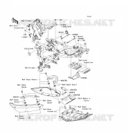 PIECE DE CADRE (COUVERTURE)( JKAEX650ABA022143) pour Kawasaki ER-6F ABS 2006