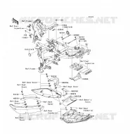 PIECE DE CADRE (COUVERTURE)(JKAEX650ABA022144 ) pour Kawasaki ER-6F ABS 2008