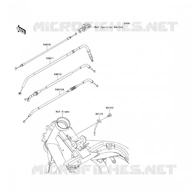 CABLES Kawasaki MOTOS 650 2009 ER-6F  EX650C9F