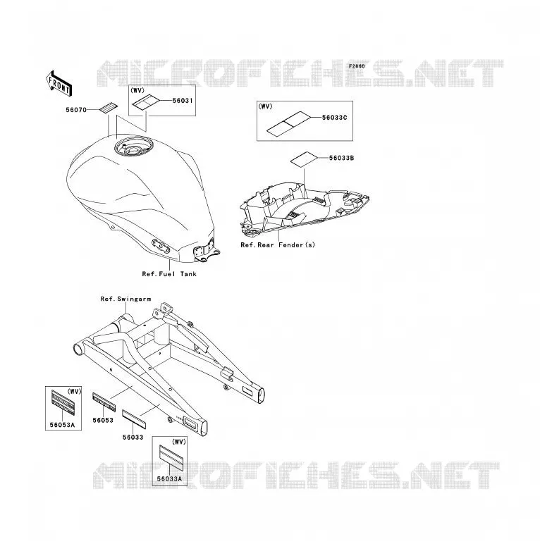 LABEL Kawasaki MOTOS 650 2009 ER-6F  EX650C9F