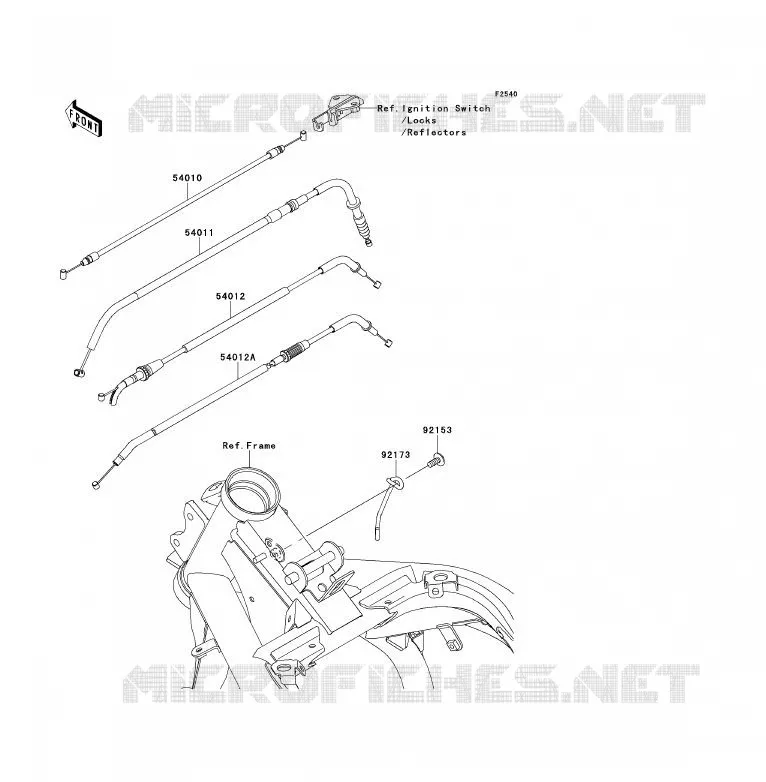 CABLES Kawasaki MOTOS 650 2009 ER-6F  EX650C9F