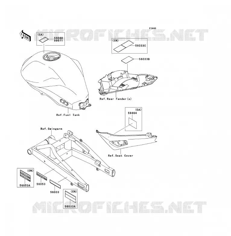 LABEL Kawasaki MOTOS 650 2009 ER-6F  EX650C9F