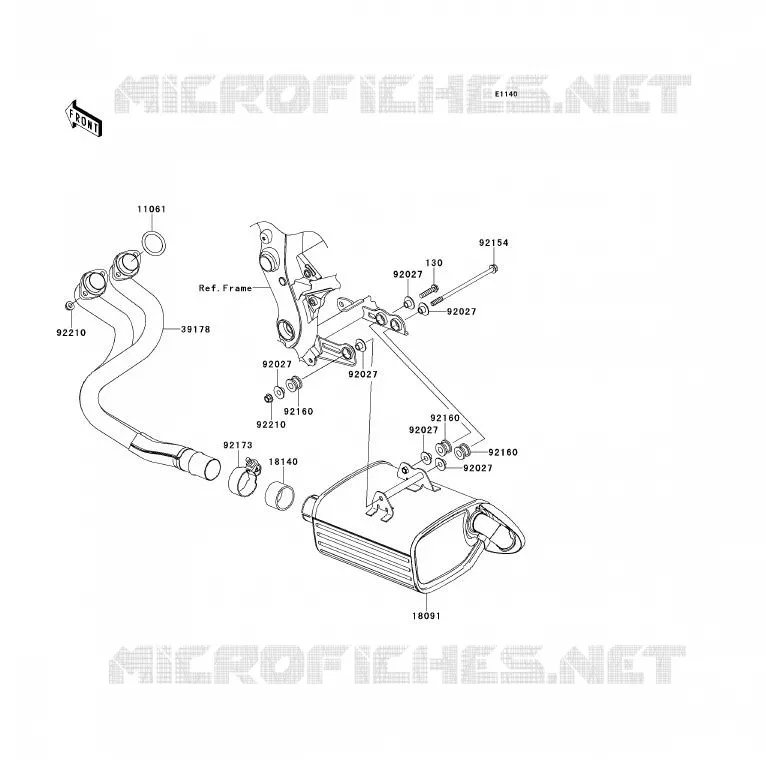 &Eacute;CHAPPEMENT Kawasaki MOTOS 650 2009 ER-6F  EX650C9F
