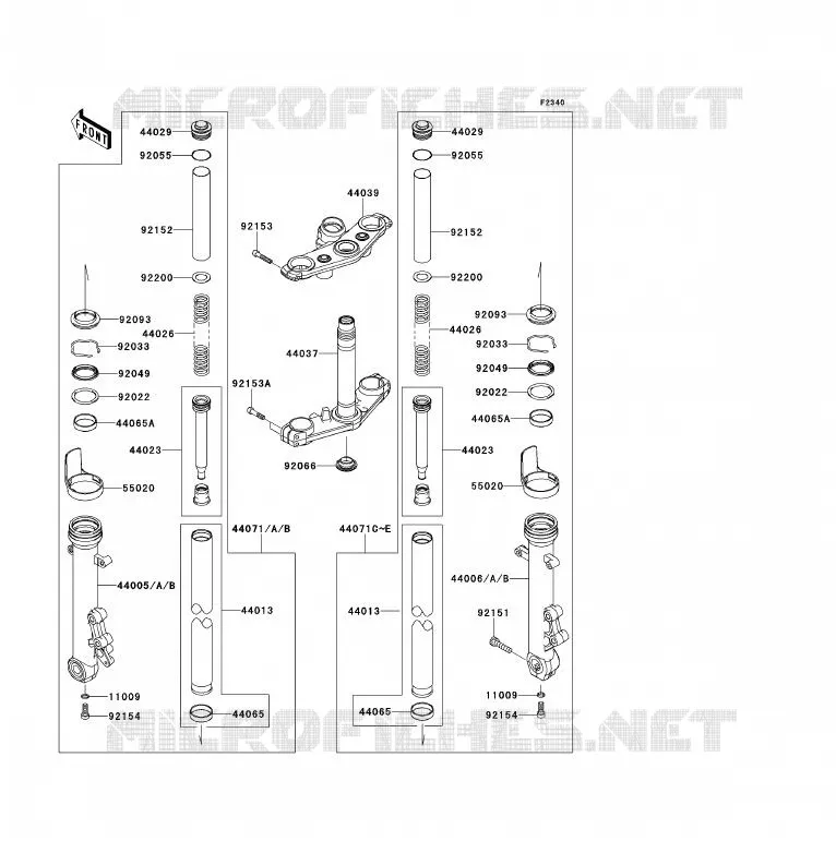 FOURCHE Kawasaki MOTOS 650 2009 ER-6F  EX650C9F