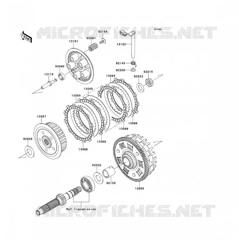 EMBRAYAGE Kawasaki MOTOS 650 2010 ER-6F  EX650CAF
