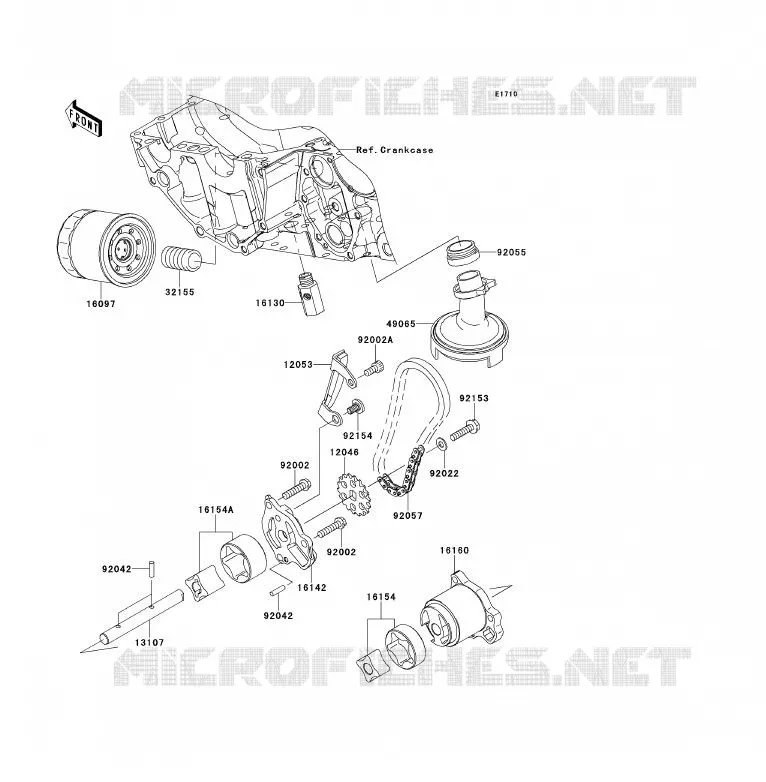 POMPE A HUILE Kawasaki MOTOS 650 2010 ER-6F  EX650CAF