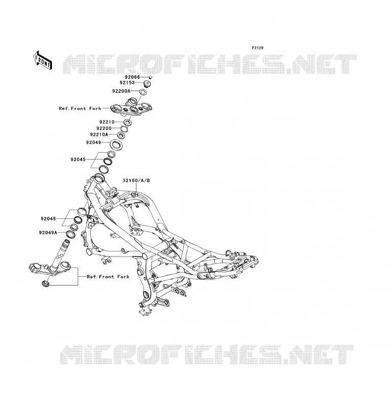 CH&Acirc;SSIS Kawasaki MOTOS 650 2010 ER-6F  EX650CAF