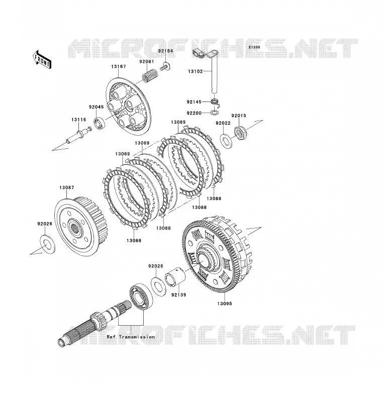 EMBRAYAGE Kawasaki MOTOS 650 2010 ER-6F  EX650CAF