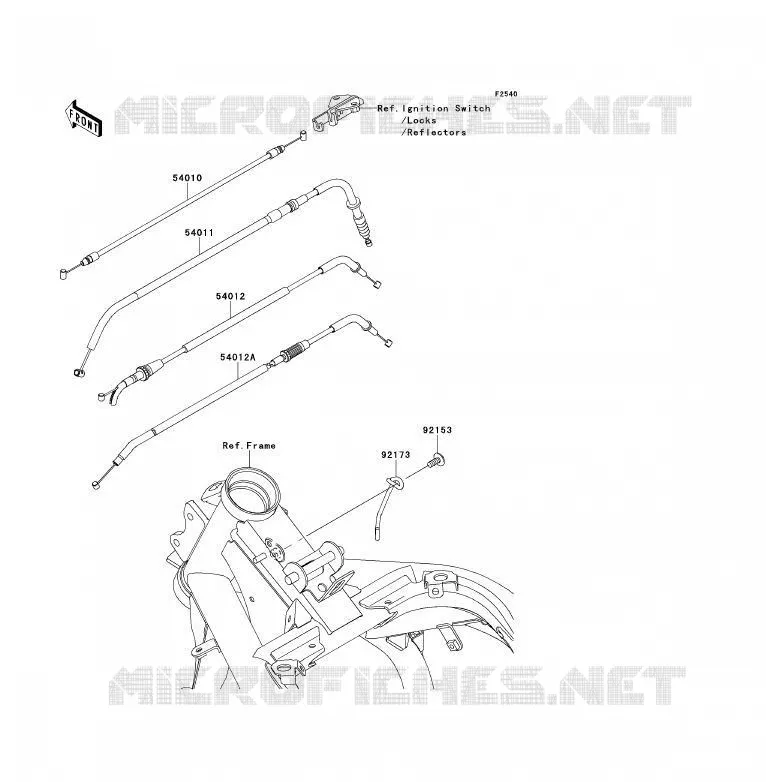 CABLES Kawasaki MOTOS 650 2010 ER-6F  EX650CAF