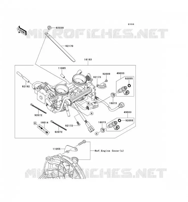 CARBU Kawasaki MOTOS 650 2011 ER-6F  EX650CBF