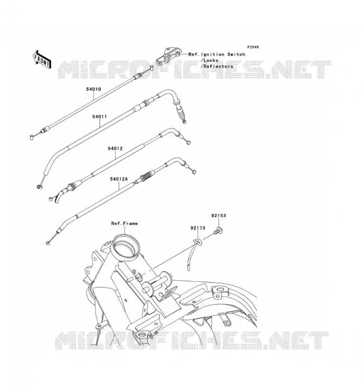 CABLES Kawasaki MOTOS 650 2011 ER-6F  EX650CBF