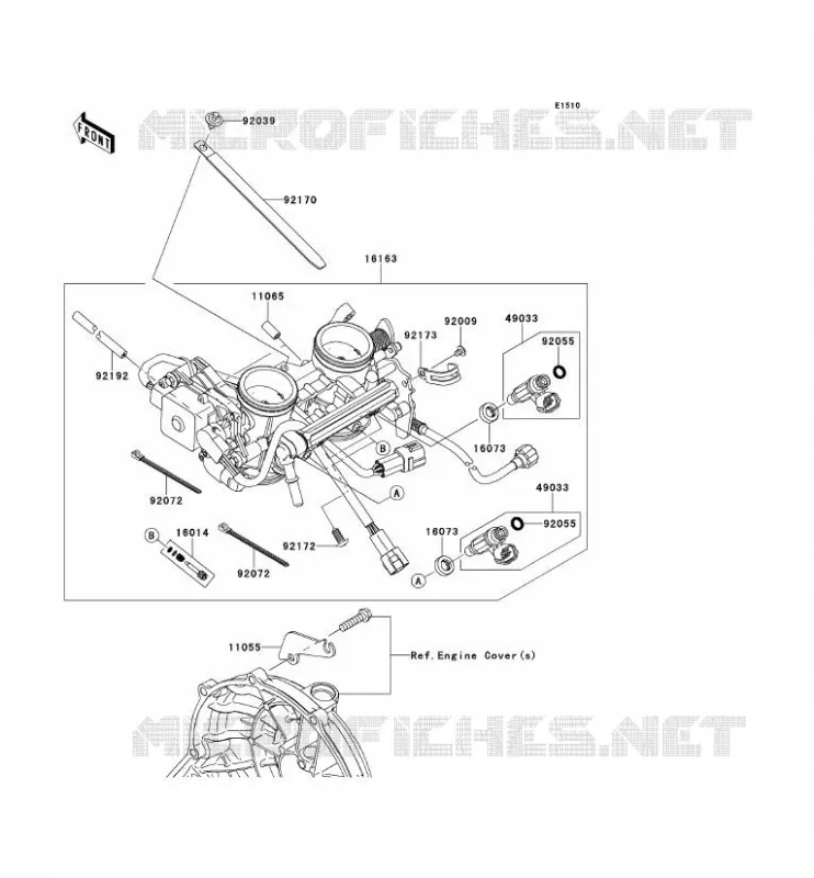 CARBU Kawasaki MOTOS 650 2011 ER-6F  EX650CBF