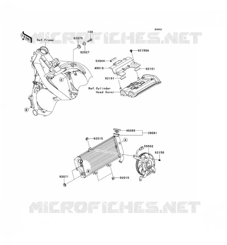 RADIATEUR Kawasaki MOTOS 650 2011 ER-6F  EX650CBF