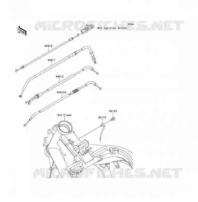 CABLES Kawasaki MOTOS 650 2010 ER-6F ABS  EX650DAF