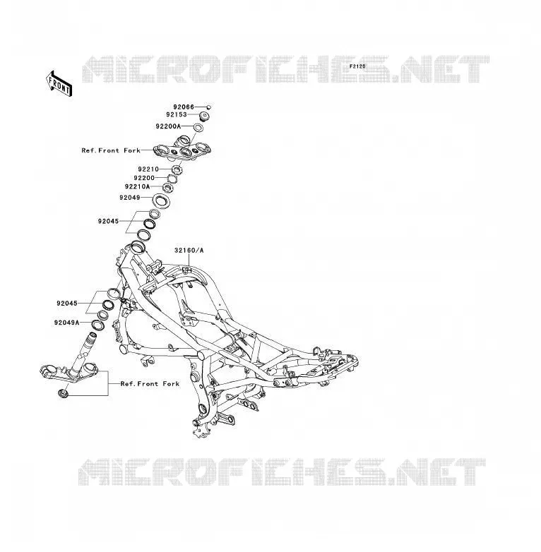 CH&Acirc;SSIS Kawasaki MOTOS 650 2010 ER-6F ABS  EX650DAF