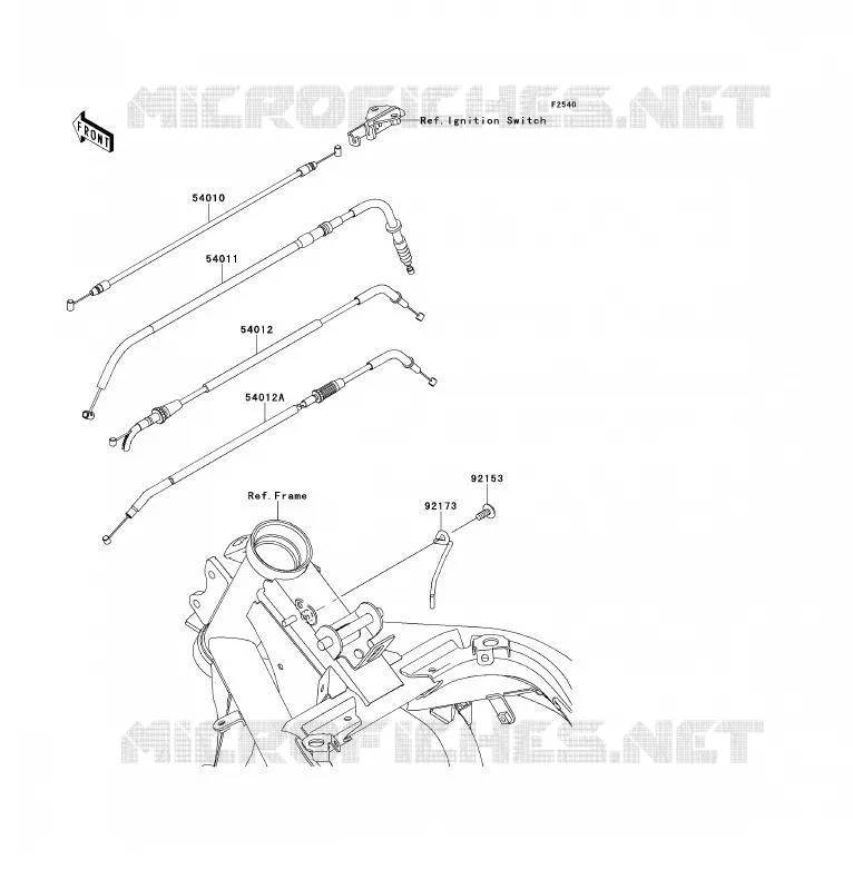 CABLES Kawasaki MOTOS 650 2011 ER-6F ABS  EX650DBF
