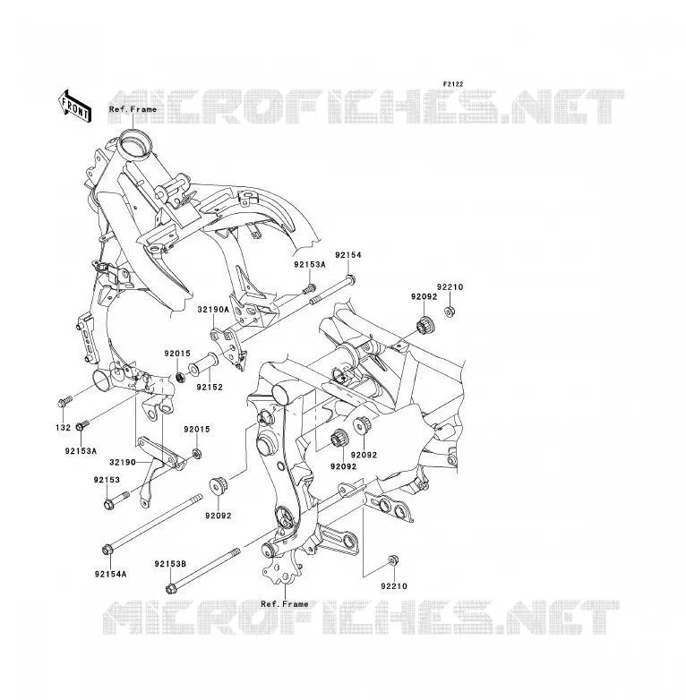 SUPPORT MOTEUR Kawasaki MOTOS 650 2011 ER-6F ABS  EX650DBF