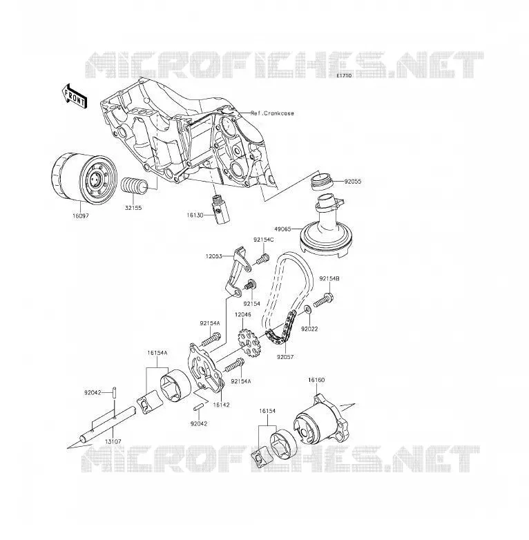 POMPE A HUILE Kawasaki MOTOS 650 2012 ER-6F  EX650ECF