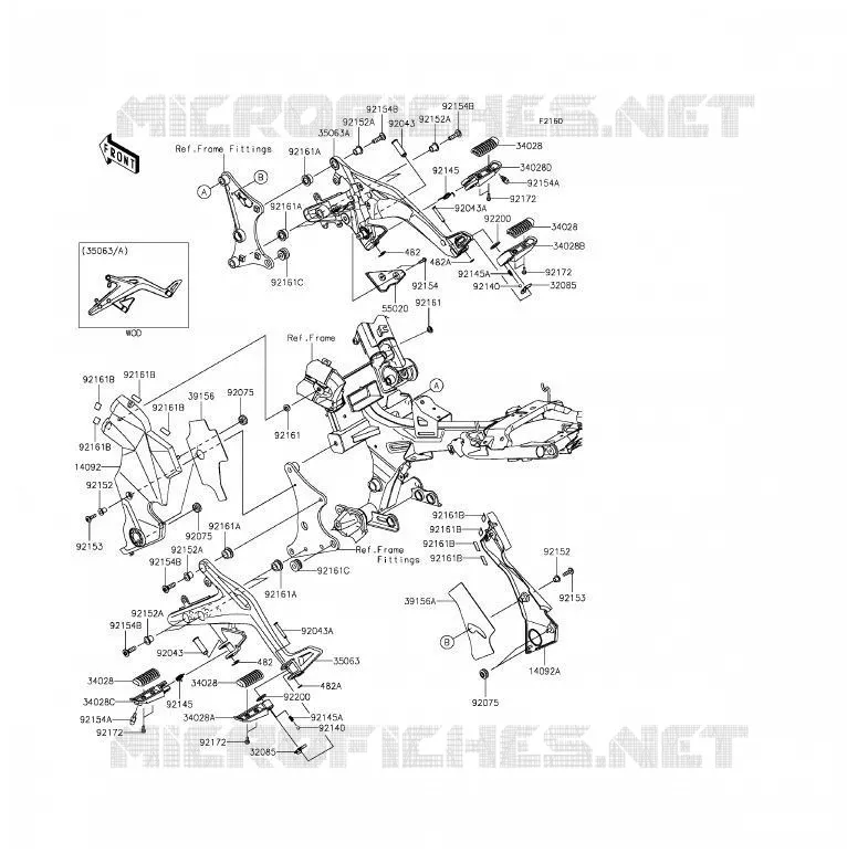 REPOSE PIED Kawasaki MOTOS 650 2012 ER-6F  EX650ECF