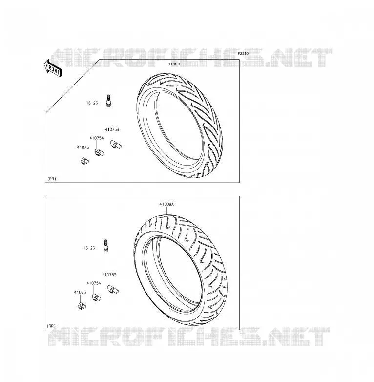 Tires(ECF-EFF) Kawasaki MOTOS 650 2012 ER-6F  EX650ECF