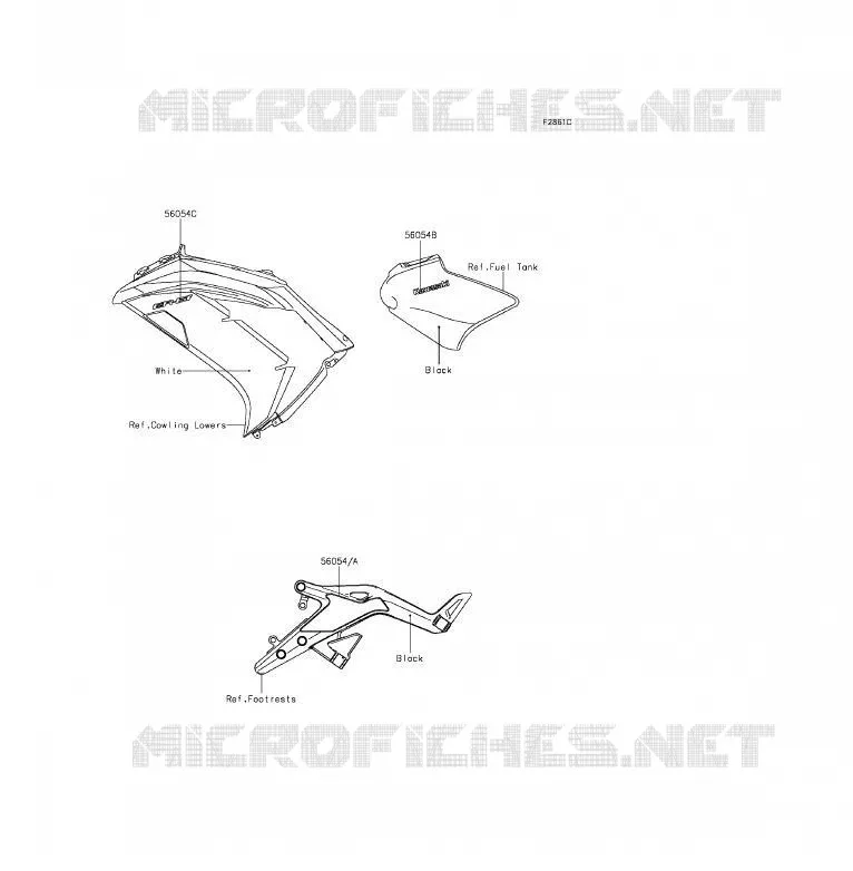 Decals(White)(EDS) Kawasaki MOTOS 650 2012 ER-6F  EX650ECF