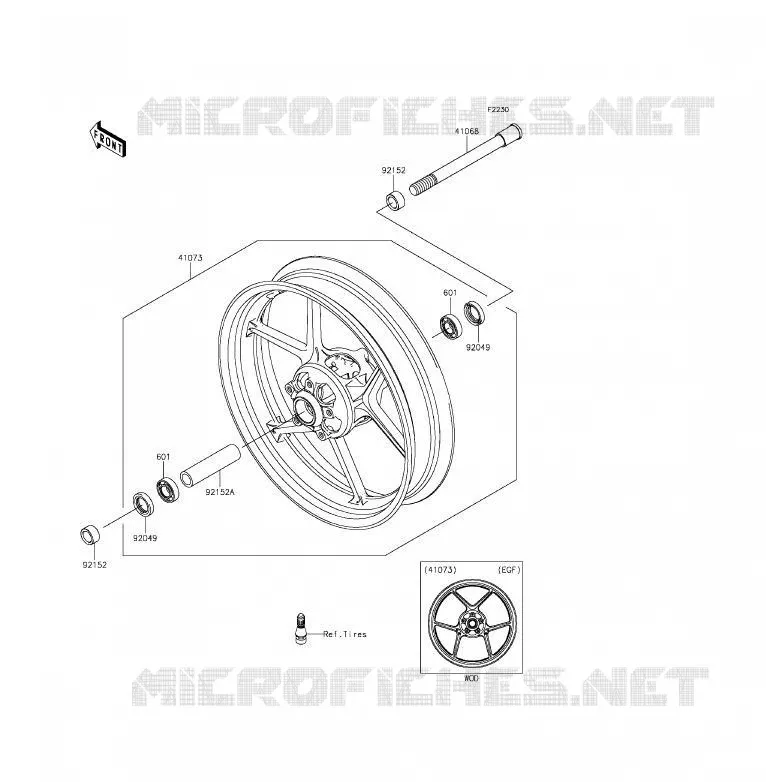 MOYEU AVANT Kawasaki MOTOS 650 2012 ER-6F  EX650ECF