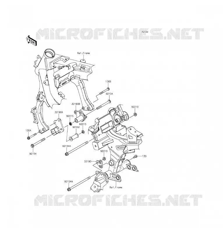 SUPPORT MOTEUR Kawasaki MOTOS 650 2012 ER-6F  EX650ECF