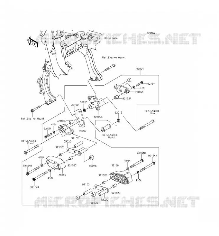 ACCESSOIRE (PROTECTION MOTEUR) Kawasaki MOTOS 650 2012 ER-6F  EX650ECF