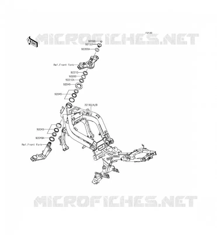 CH&Acirc;SSIS Kawasaki MOTOS 650 2012 ER-6F  EX650ECF