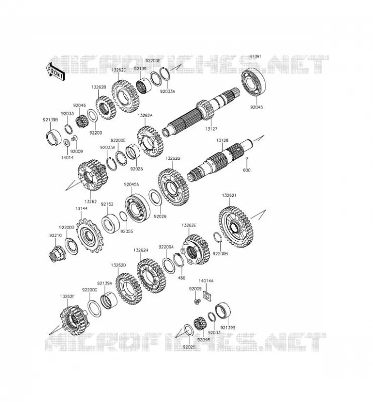 TRANSMISSION Kawasaki MOTOS 650 2012 ER-6F  EX650ECF