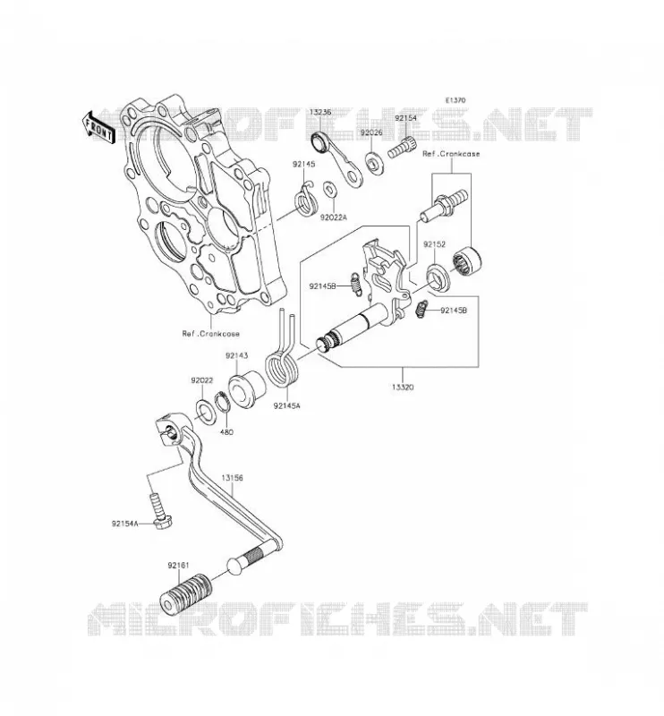 SELECTEUR Kawasaki MOTOS 650 2012 ER-6F  EX650ECF