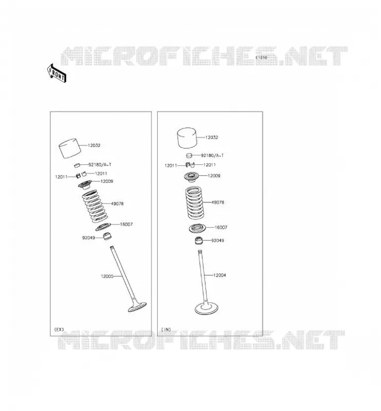SOUPAPE Kawasaki MOTOS 650 2012 ER-6F  EX650ECF