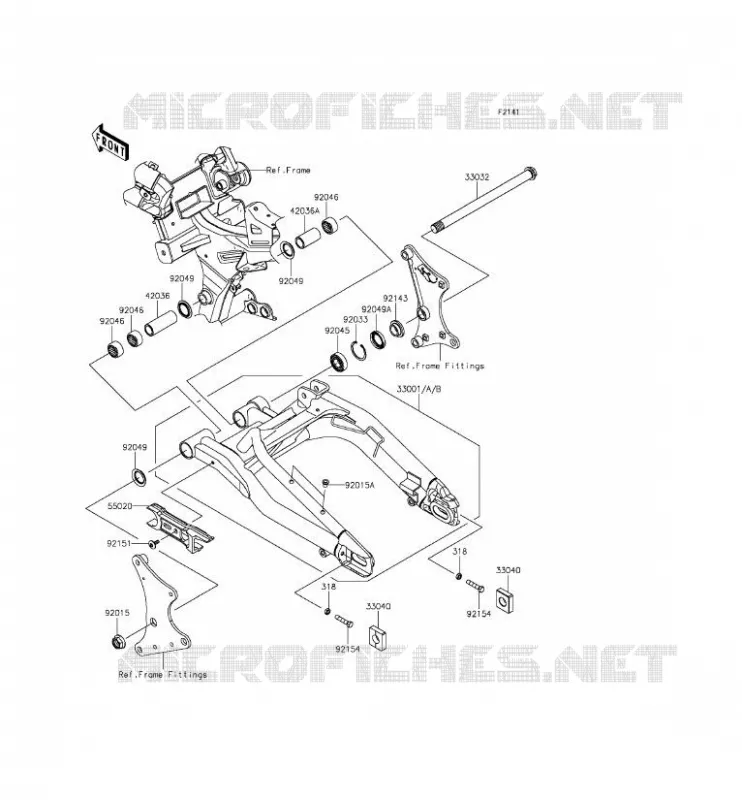 BRAS OSCILLANT Kawasaki MOTOS 650 2012 ER-6F  EX650ECF