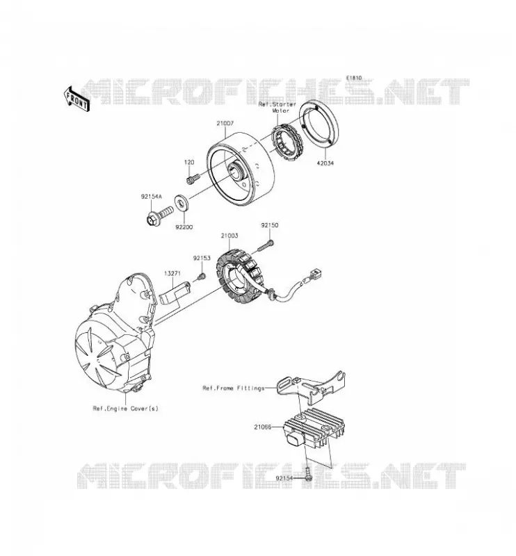 G&Eacute;N&Eacute;RATEUR Kawasaki MOTOS 650 2012 ER-6F  EX650ECF