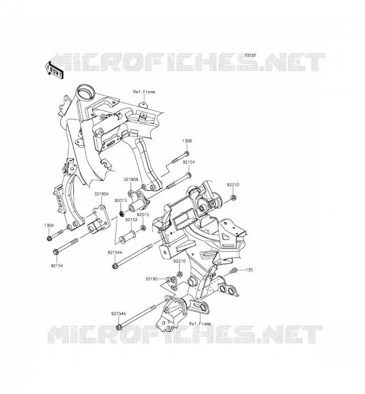 SUPPORT MOTEUR Kawasaki MOTOS 650 2012 ER-6F  EX650ECF