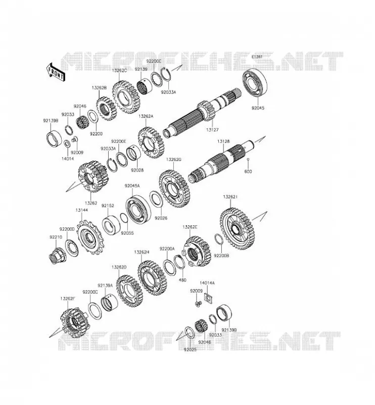 TRANSMISSION Kawasaki MOTOS 650 2012 ER-6F  EX650ECF