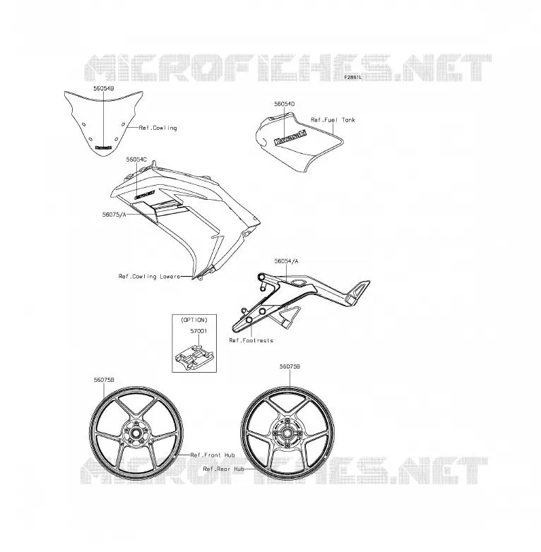 Decals(Red)(EGF) Kawasaki MOTOS 650 2013 ER-6F  EX650EDS